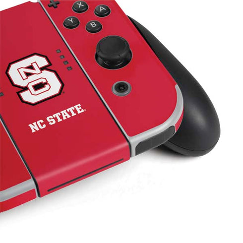 North Carolina State University Logo Red Nintendo Switch OLED (2021) Skin